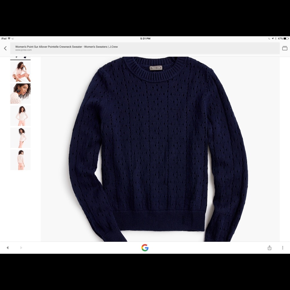 Jcrew sweater -navy blue - Picture 2 of 2